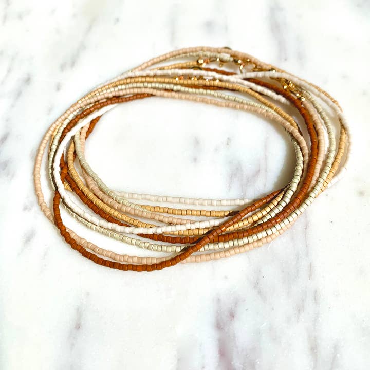 Ocean Breakup - Wholesale Beaded/pearl necklace - Monochrome Beaded Necklace - Neutrals5