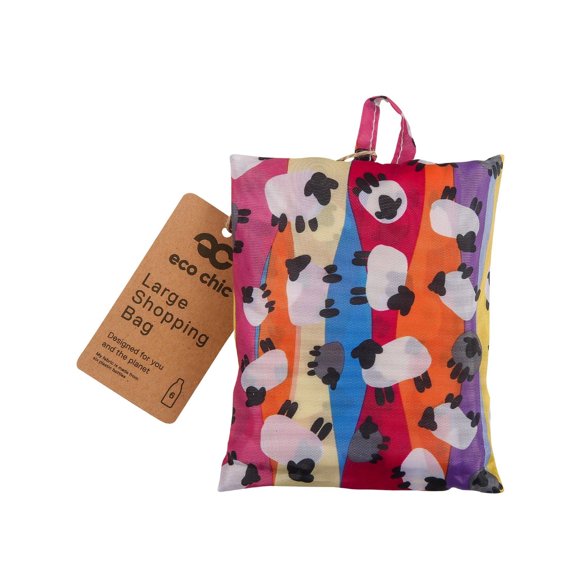 Eco Chic - Wholesale Grocery/Shopping Bag - Eco Chic Foldable Shopping Bag Colourful Sheep2