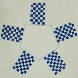 6m 20 Flag Blue/white Checkered Bunting for wholesale by Worldwide Flags Ltd