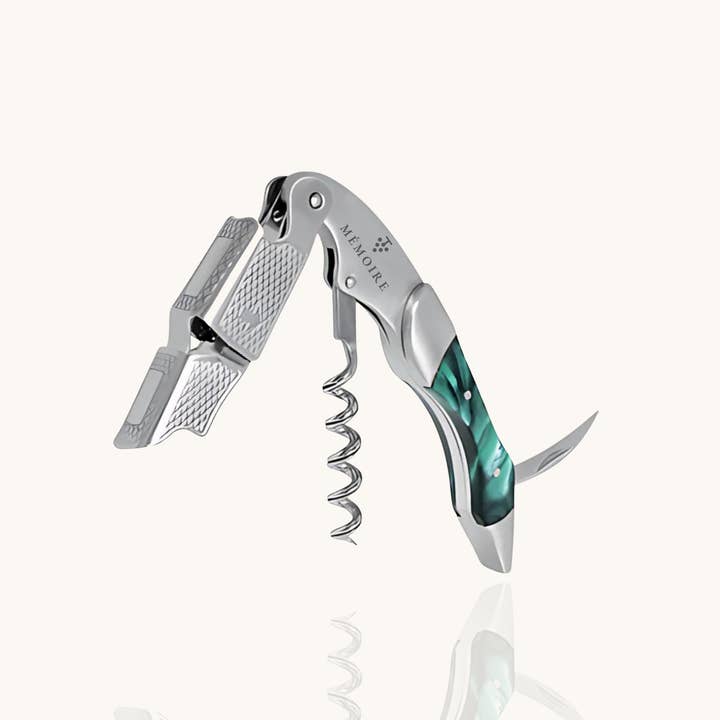 Couteau sommelier en résine - vert et acier inoxydable pour la vente par Mémoire