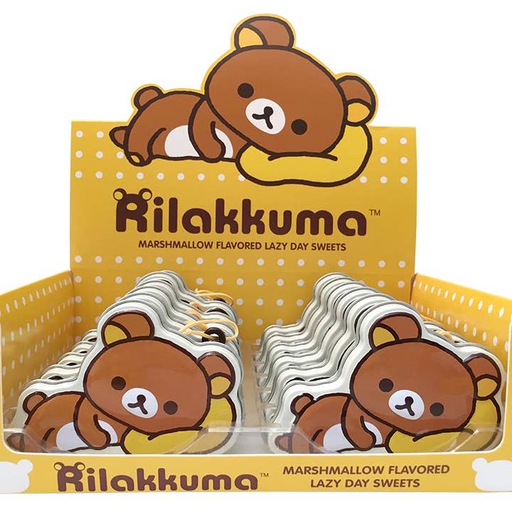 Grandpa Joe's Candy Shop - Wholesale Hard Candy - Rilakkuma Marshmallow Lazy Day Sweets Candy Tin, 12ct