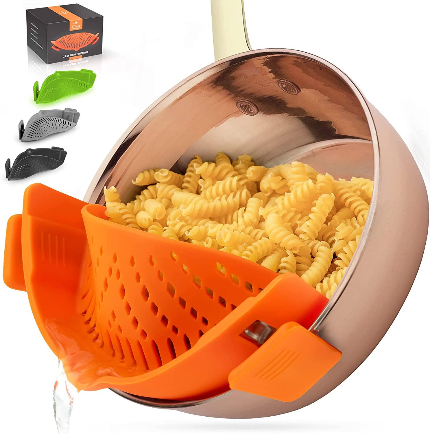Zulay Kitchen - Wholesale Kitchen Tool/Gadget - Adjustable Silicone Strainer with Small Mouth8