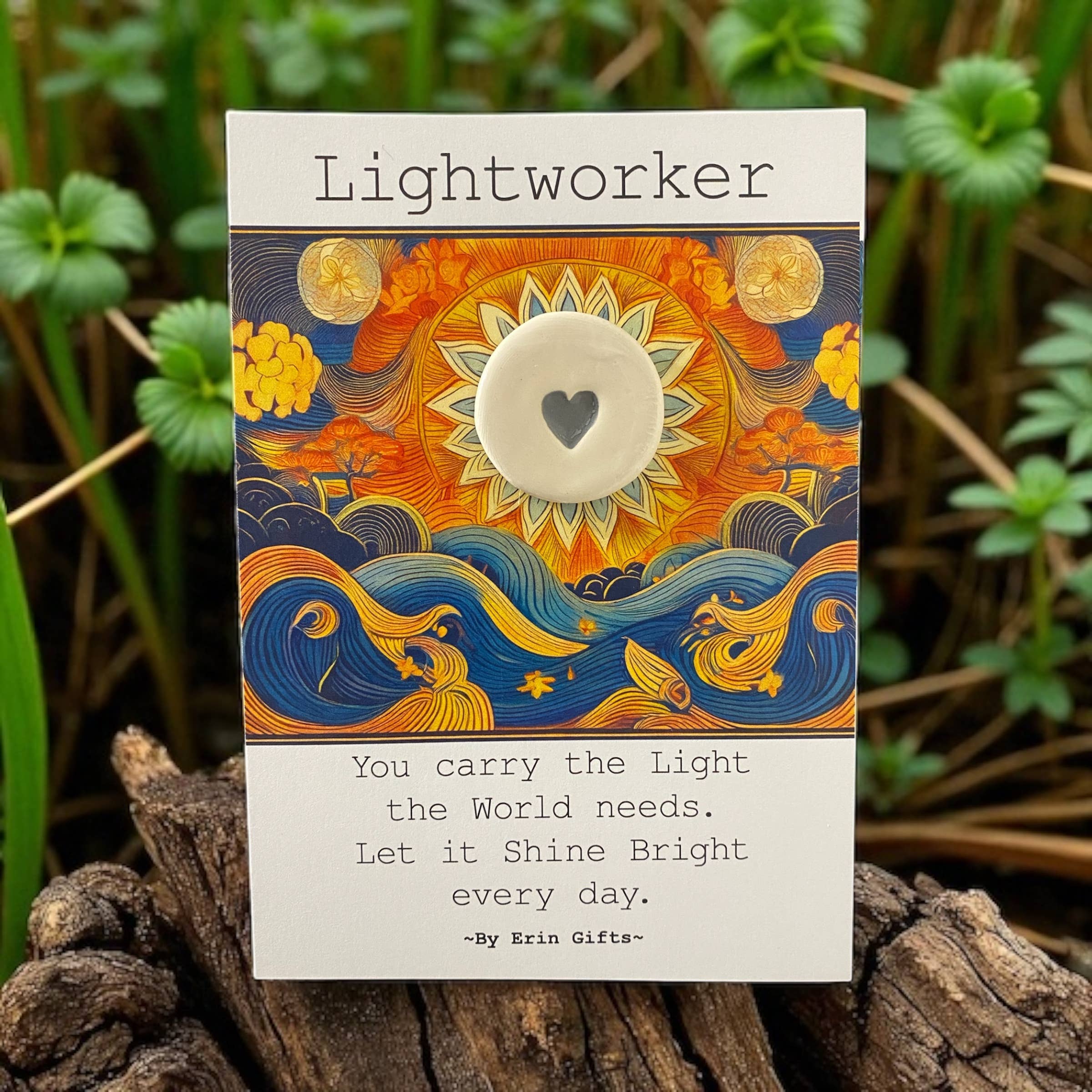 By Erin Cards and Gifts Ltd – wholesale Samlarobjekt mynt – Ljusarbetare... Keramiskt fickmynt Fickkram & kort0