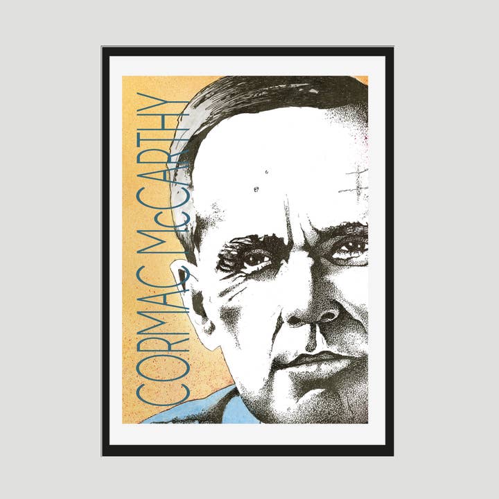 Cormac McCarthy Contemporary Fine Art Poster Print for wholesale by The Writer Illustrated