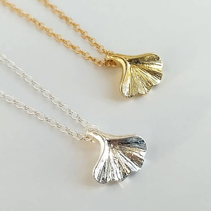 Colar Folha Ginkgo, Colar Natureza, Colar Folha por atacado de Piccadilly Pendants