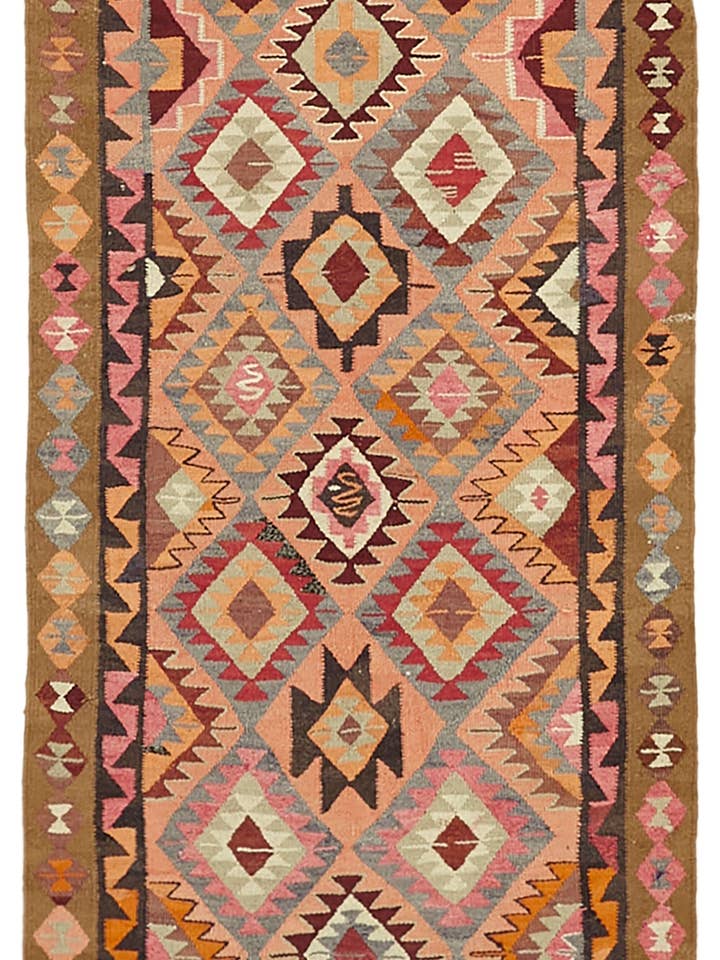 Tappeti Kilim Boho Multicolore 3x10 - 43045 per la vendita all'ingrosso da parte di RUG N CARPET
