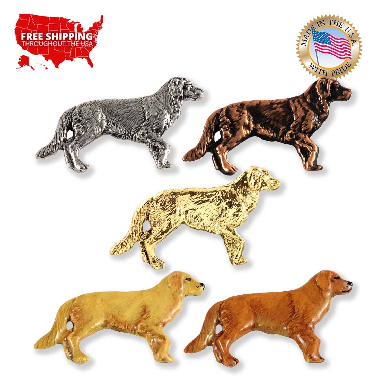 Creative Pewter Designs - Wholesale Lapel Pin/Button - Golden Retriever Dog Pewter Lapel Pin or Magnet0