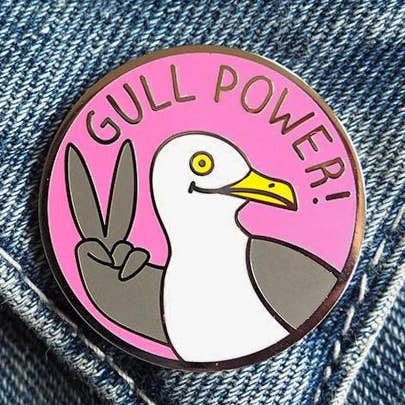 hello DODO - Wholesale Lapel Pin/Button - Gull Power Enamel Pin