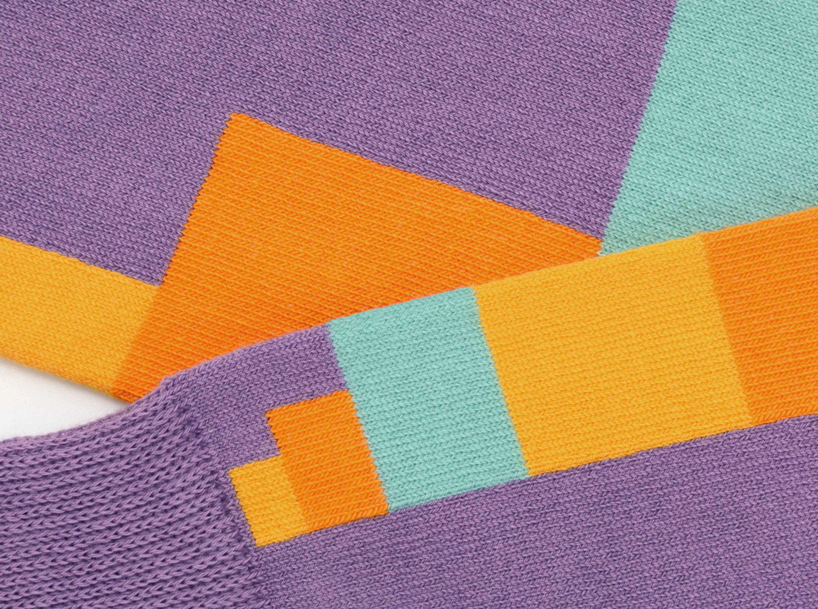 The arctic bay - Wholesale Socks - Unisex - Socks Fibonacci Orange/Violet1
