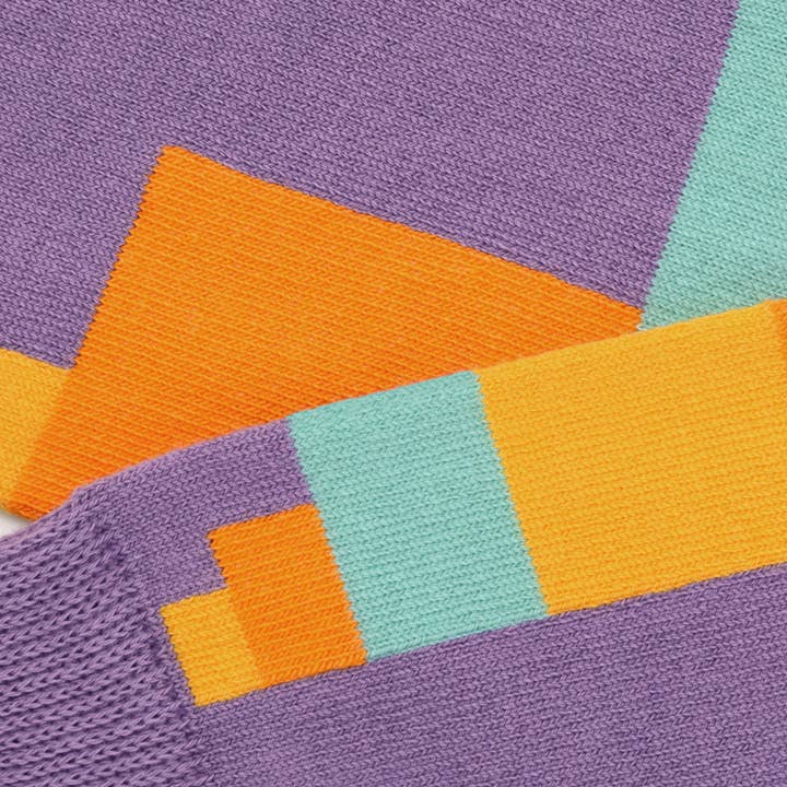 The arctic bay - Wholesale Socks - Unisex - Socks Fibonacci Orange/Violet1