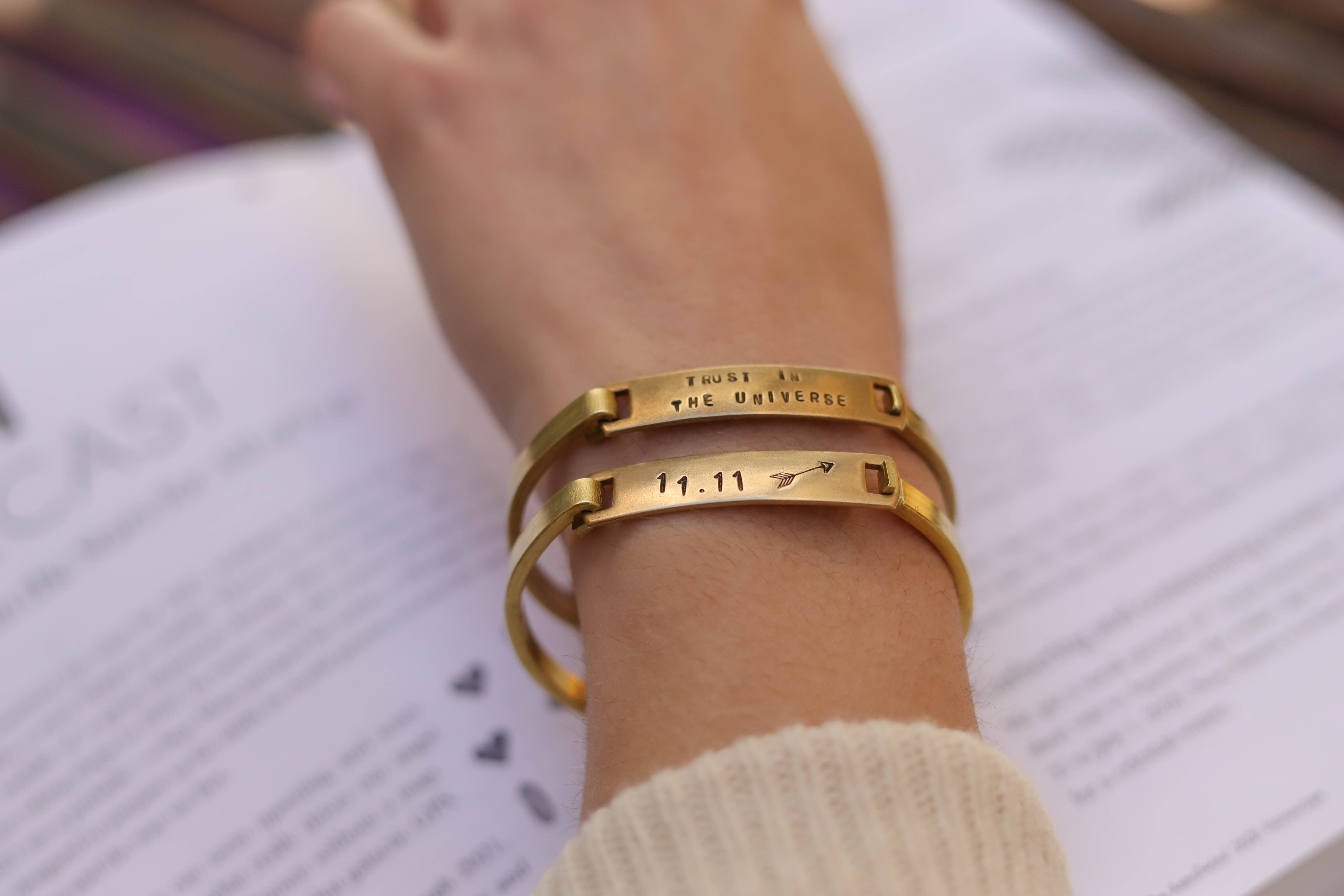 Stone Cooper - Wholesale Cuff Bracelet - Custom Expression Stamped Clip-Cuff Brass Bracelet2