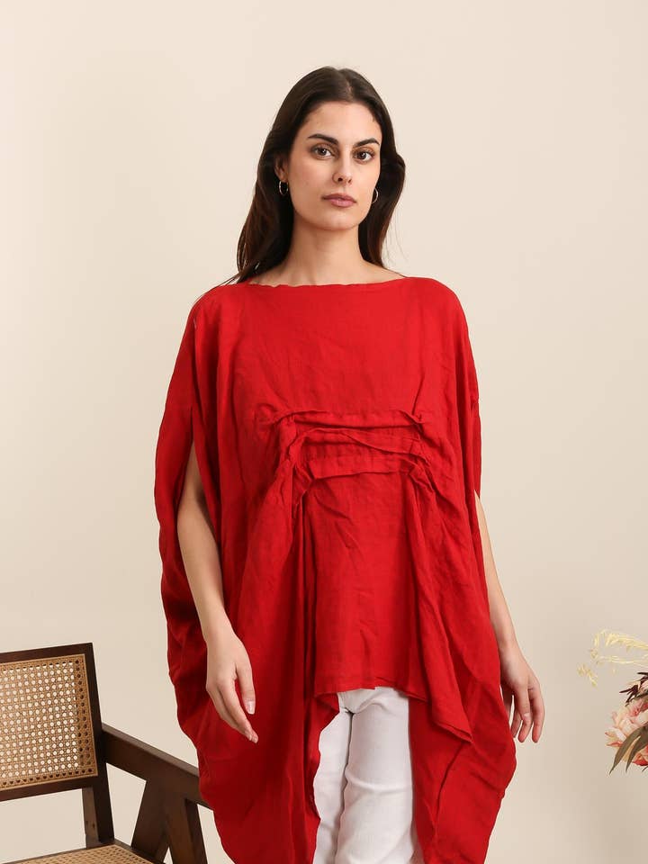100% Linen Dress REF. 72274 for wholesale by LÉA & LUC