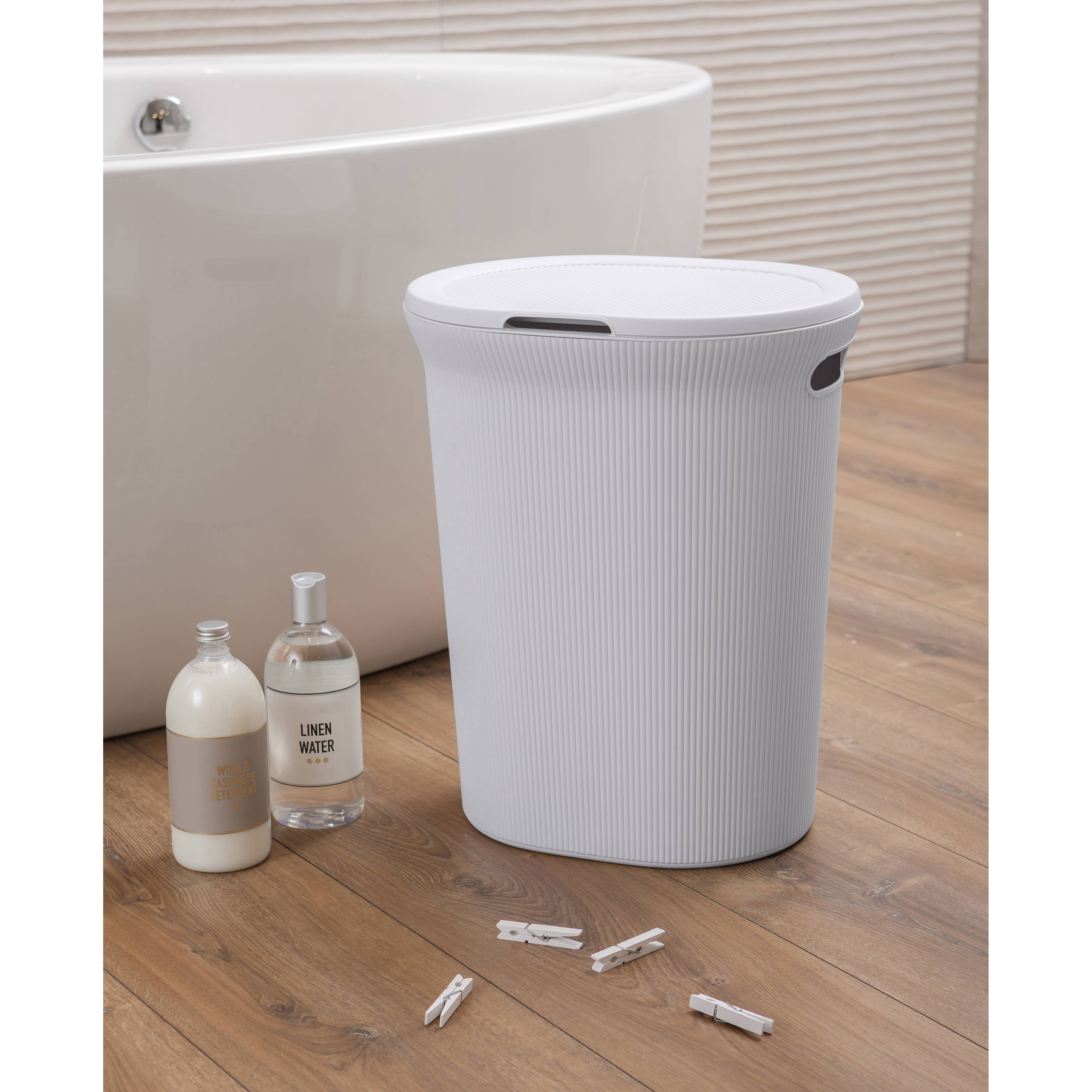 Superio Brand - Wholesale Laundry Hamper - Ribbed Collection Laundry Hamper 40 Liter with Lid & Handles15