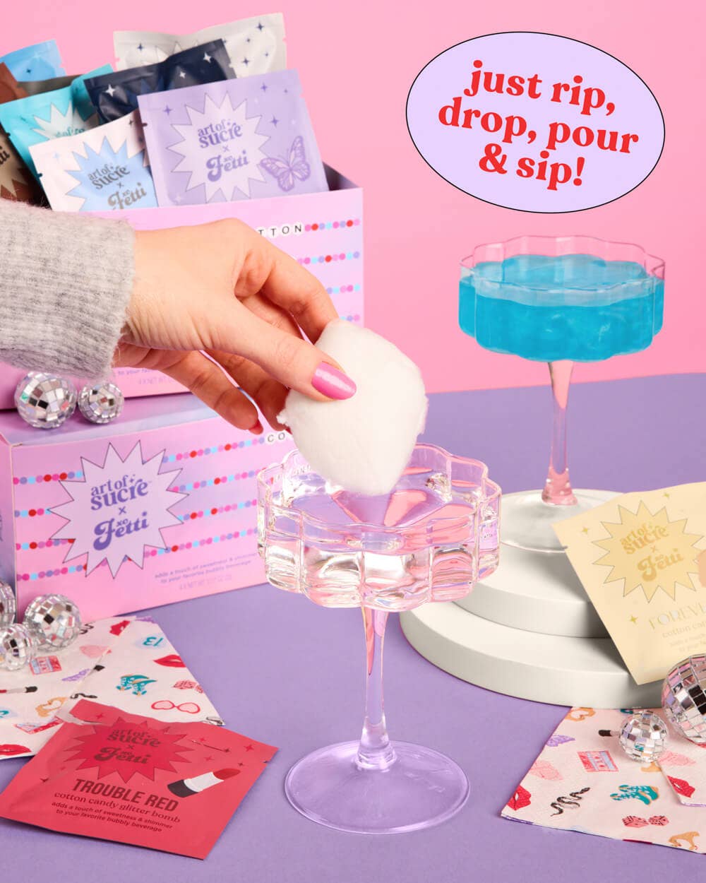 xo, Fetti - Wholesale Cotton Candy - Eras Drink Bombs | Birthday, Glitter, Cheers3