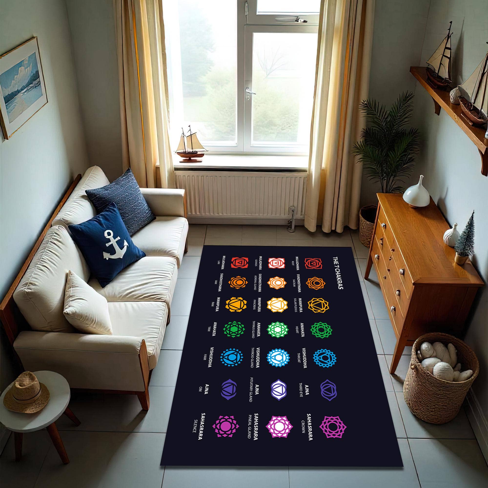 Rugendary Trade LLC – wholesale Yogamatta – Sju Chakra Yogamatta: Andlig Mandala Meditationsmatta1