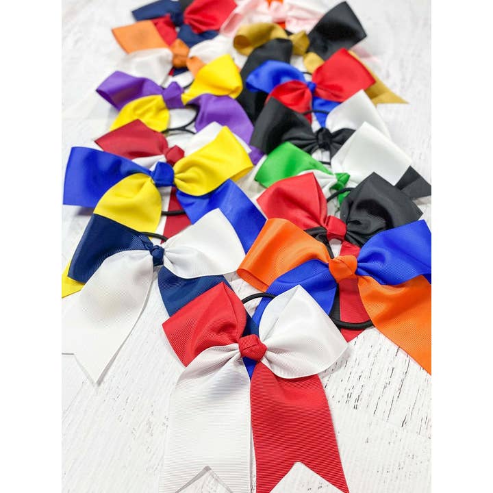 The Hair Bow Company - Wholesale Hair Bow - Kids - School Spirit Cheer Bows - Pony O - 6"16