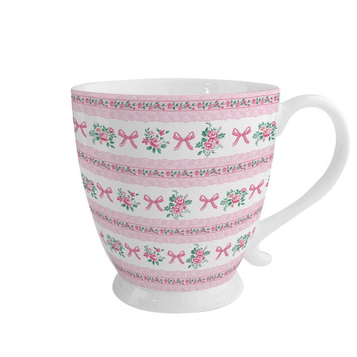 Porcelain mug Ribbon 430 ml Isabelle Rose for wholesale by Isabelle Rose
