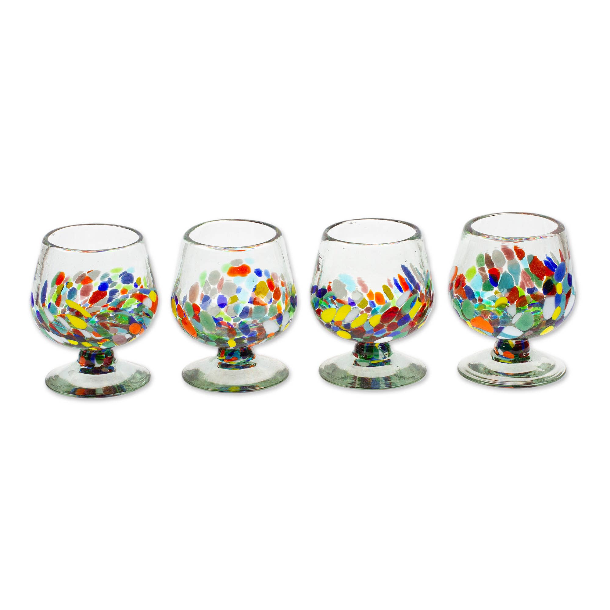 NOVICA - Wholesale Wine Glass - Novica Handmade Chromatic Ceremony Glass Goblets, Set Of 42