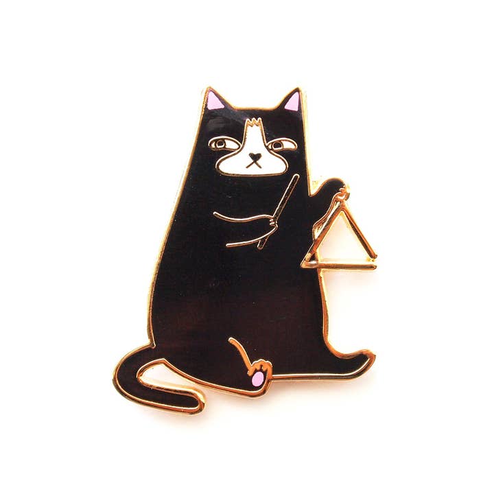 Shoal - Wholesale Lapel Pin/Button - Triangle Cat Pin