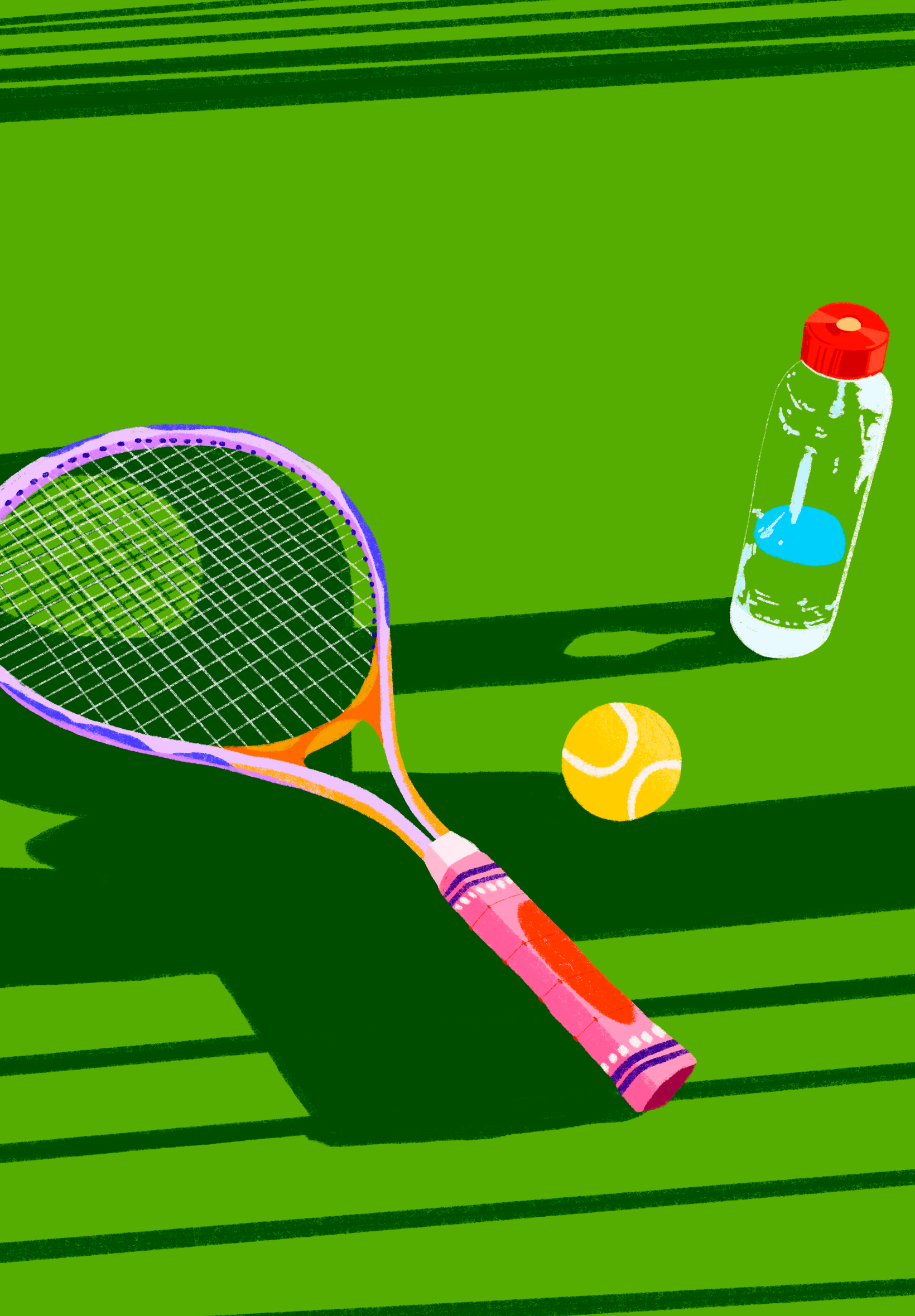 Emily Palmer Illustration - Wholesale Art Print - Illustrated Wall Art Print -  Tennis2