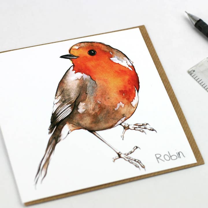 Card - Robin for wholesale by Clare Baird