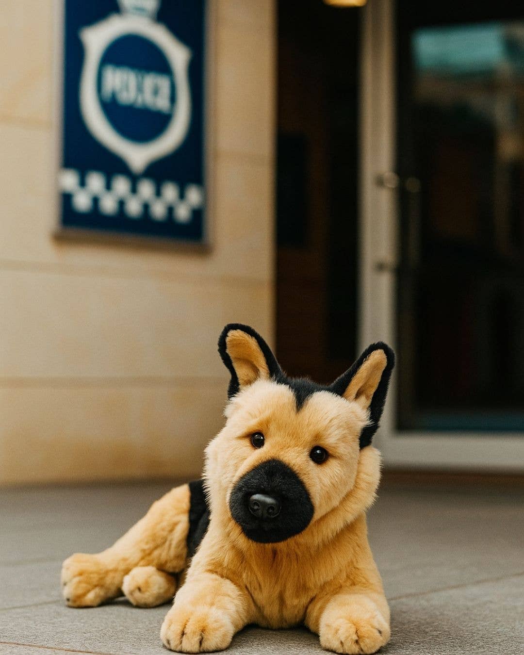 Bocchetta Plush Toys - Wholesale Stuffed/Plush Toy - Kids & Baby - King - German Shepherd - 40cm lying1