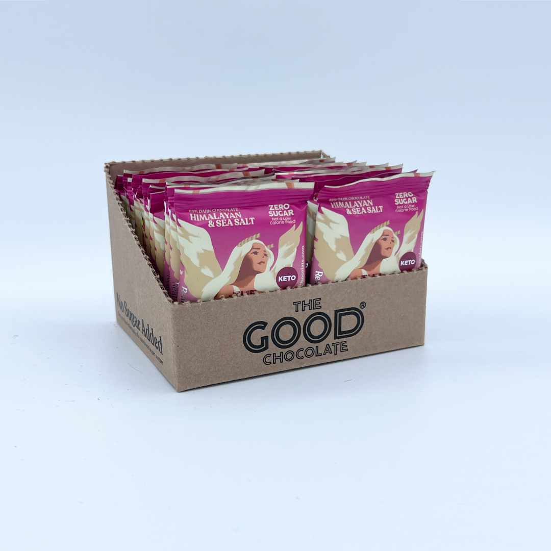 The Good Chocolate - Wholesale Chocolate Bar - Himalayan & Sea Salt Chocolate Square / 0.4 oz3
