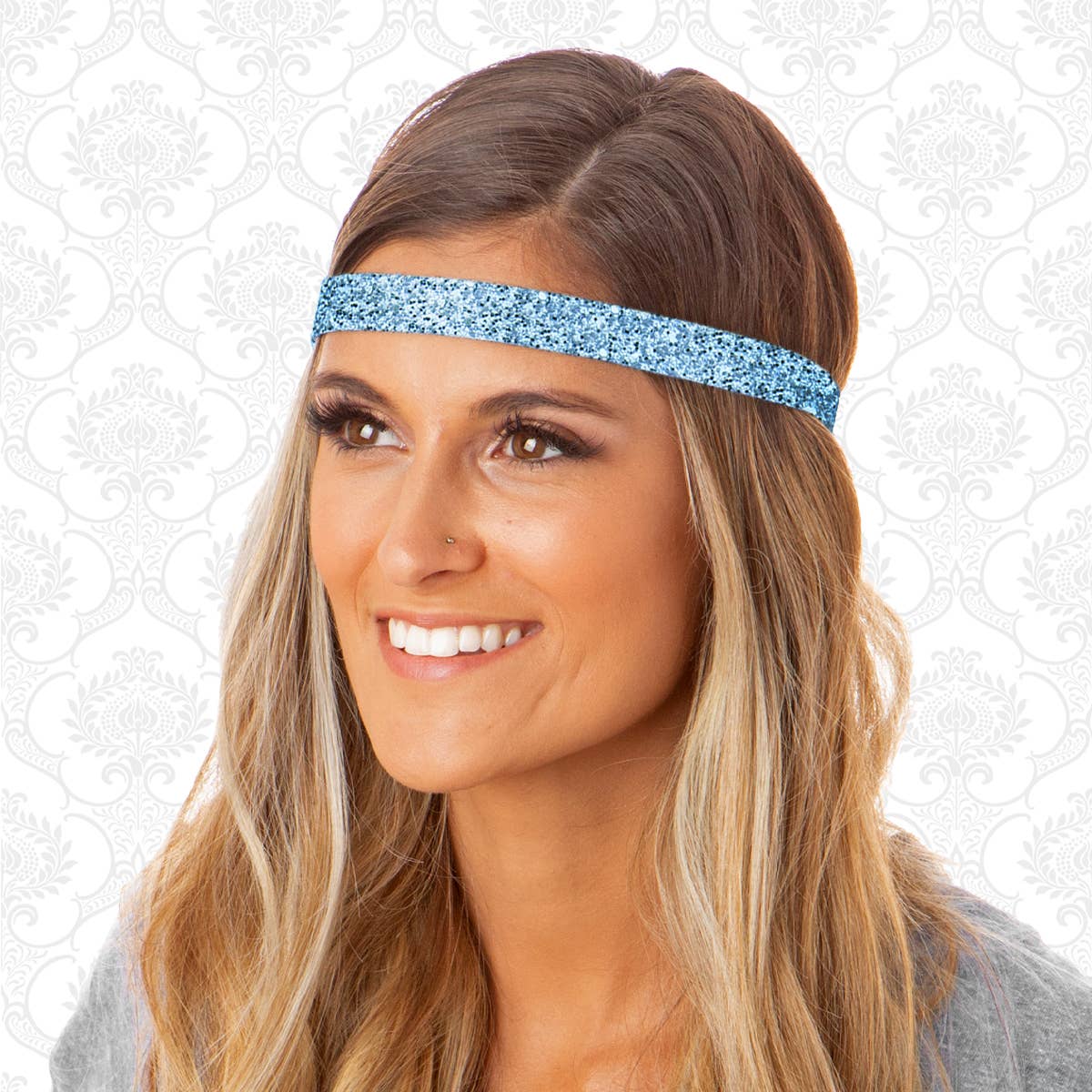 Hipsy - Wholesale Fashion Headband - Women's - Hipsy Adjustable No Slip Skinny Bling Glitter Headband11