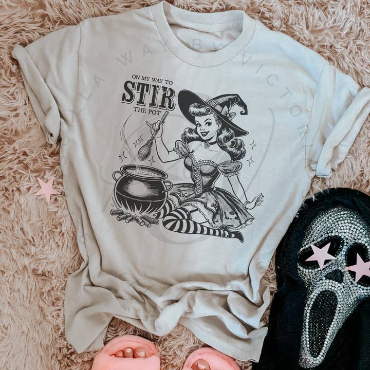 9 Priscilla Way - Wholesale Screen Printed T-Shirt - Women's - Stir The Pot Shirt