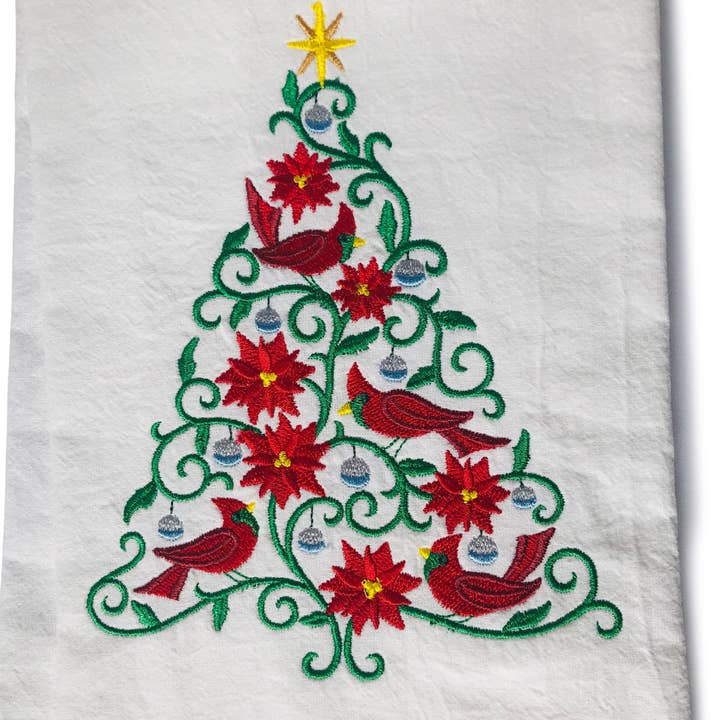 Towel - Cardinals in Tree for wholesale by Vibrantly Blue