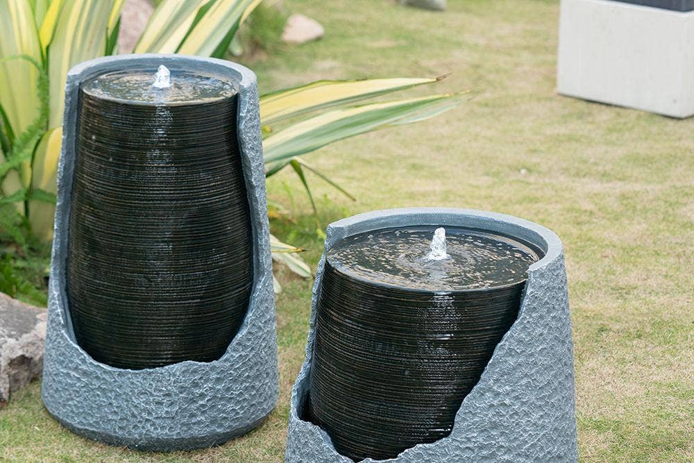 A&B Home Group Inc. – wholesale Outdoor ornament/decor – 17x17x26" Polyresin Fountain - Gray13