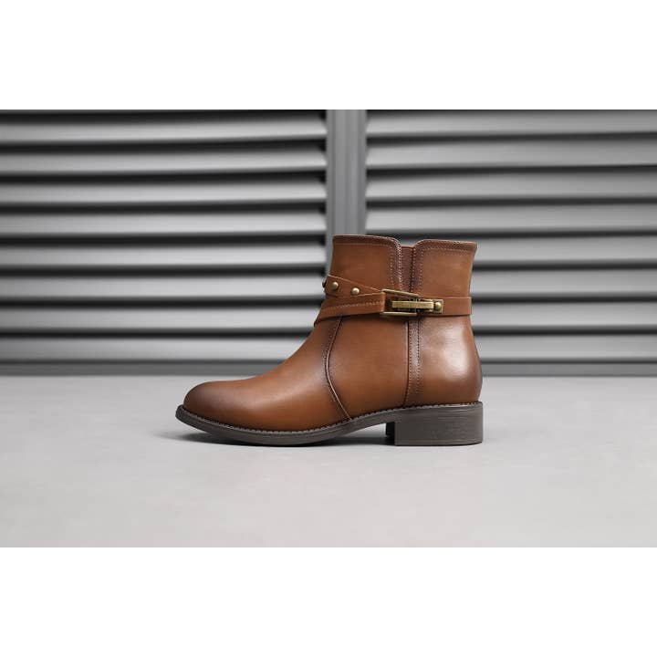Top Staka - Vente Bottines – femme - A2354 Bottines à clous et fermeture éclair