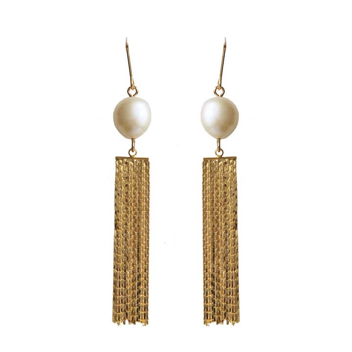 Boucles d'oreilles perles baroques pour la vente par Maison Pélat