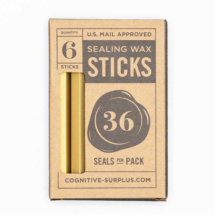 Cognitive Surplus - Wholesale Sealing Wax - Wax Pack - Gold Shimmer (Pack of 6) (Case of 4)1