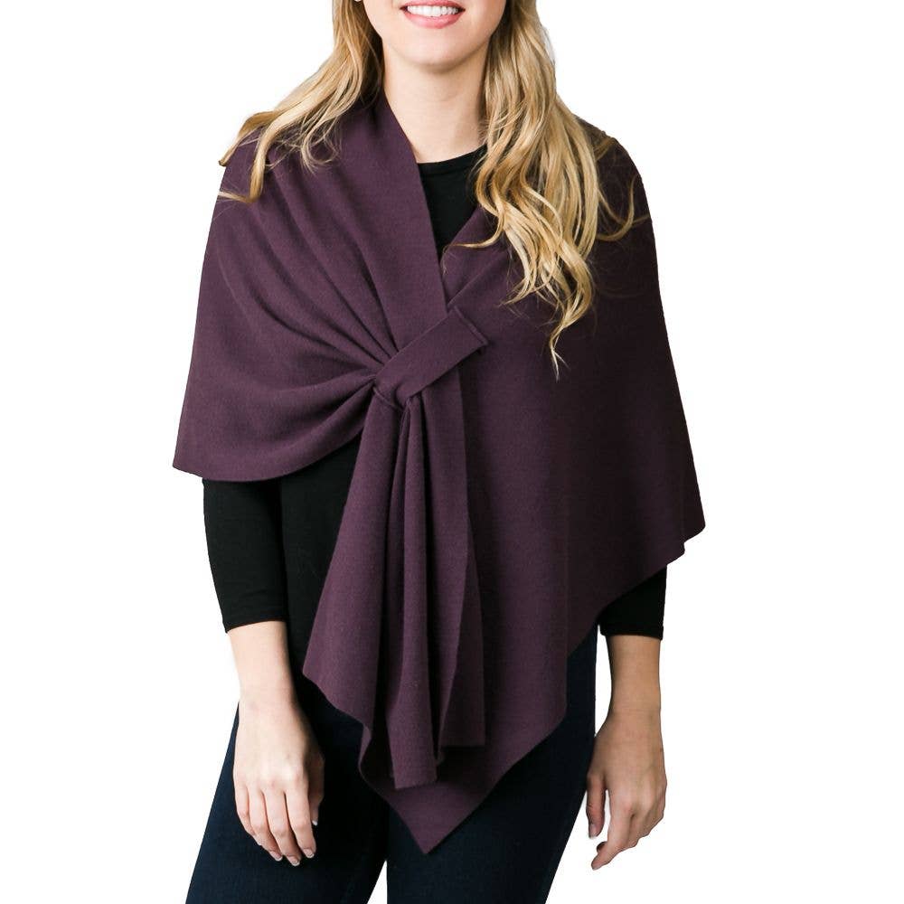 Top It Off - Wholesale Wrap - Women's - Katie Knit Solid Keyhole Wrap-Soft & Stylish Shawl3