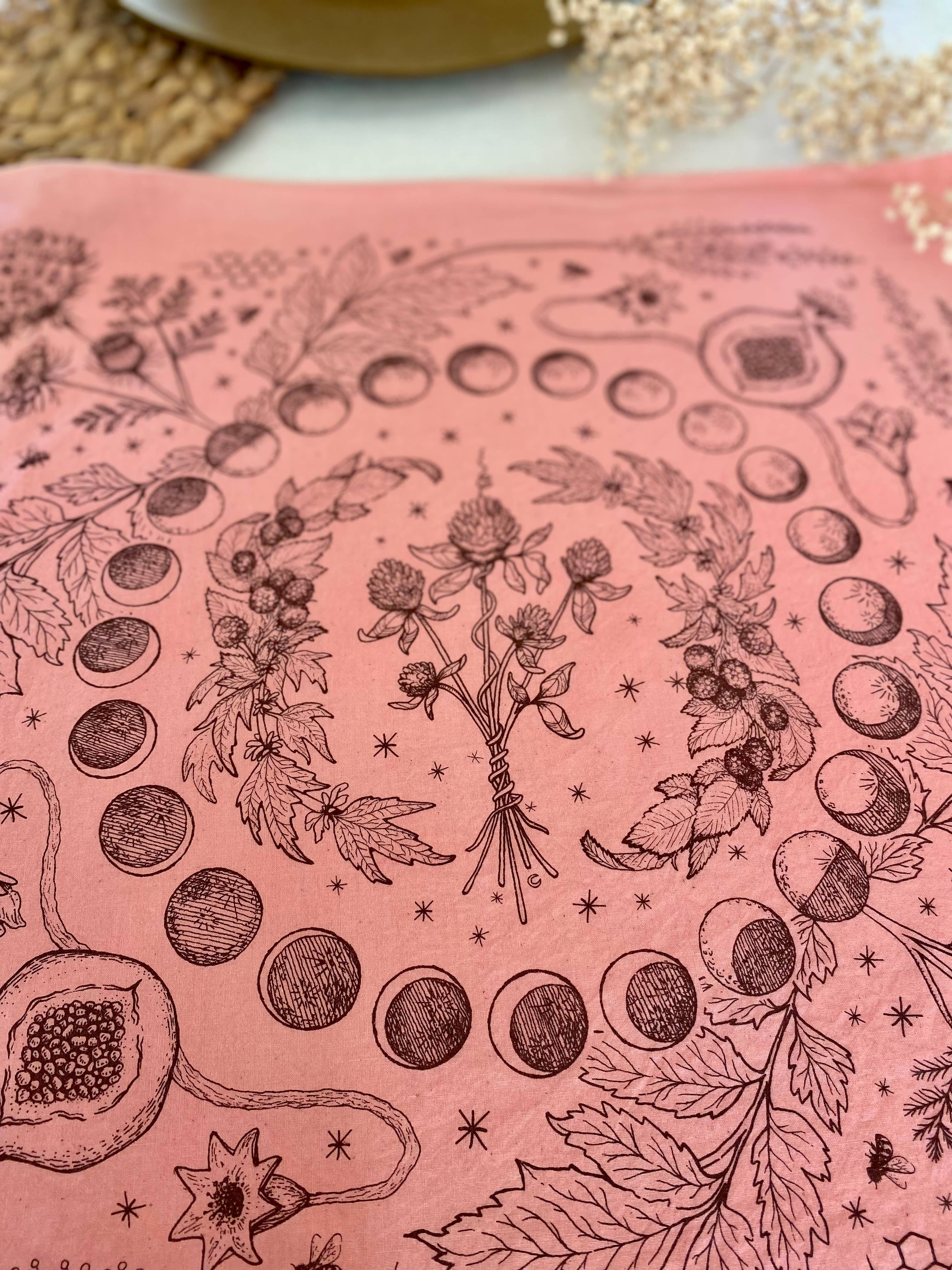 Wanderite – wholesale Bandana – Unisex – Bandana | Lady Herbs | Hand Dyed | Rose4