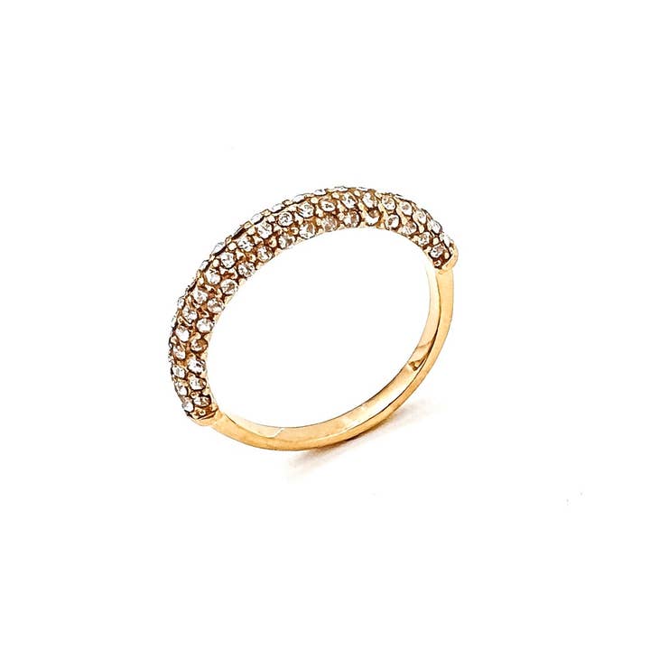 Beljoy - Wholesale Multi-Stone Ring - Rosemary Crystal Gold Ring