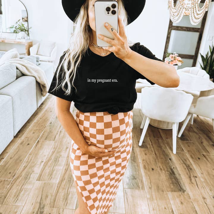 In my pregnant era minimal tee for wholesale by SBG Co.