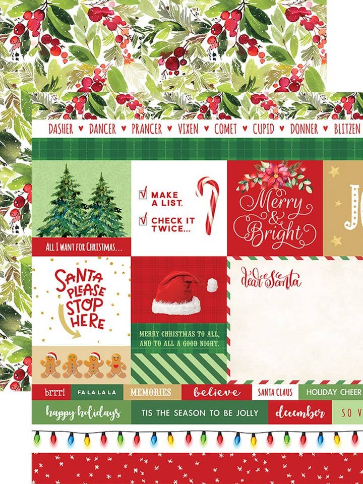 Dear Santa Tags Dubbelzijdig 12x12 papier voor wholesale door Paper House Productions