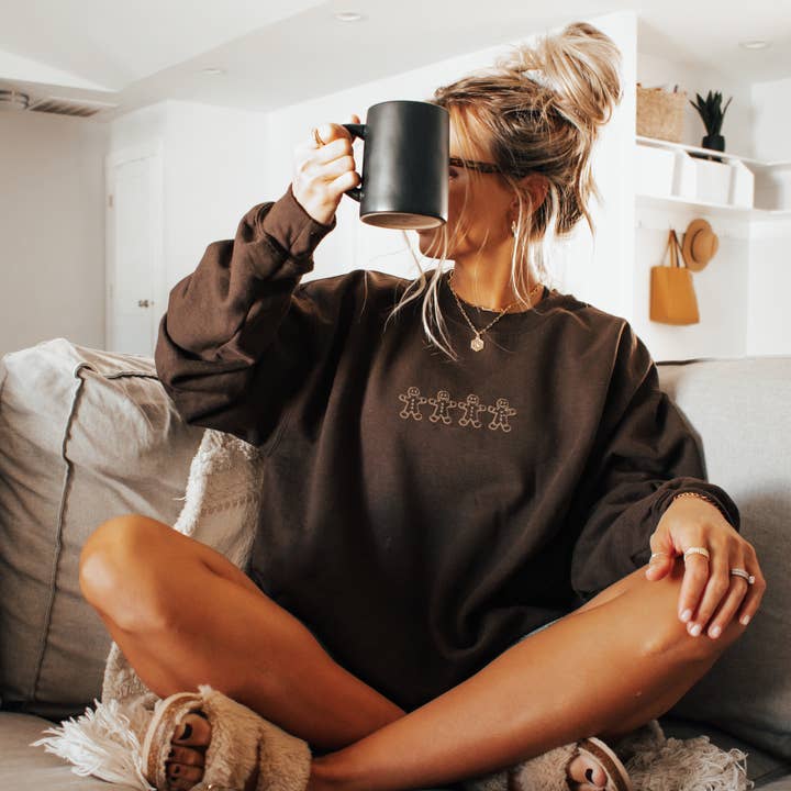 Gingerbread (embroidered) for wholesale by Laurel Tree and Me