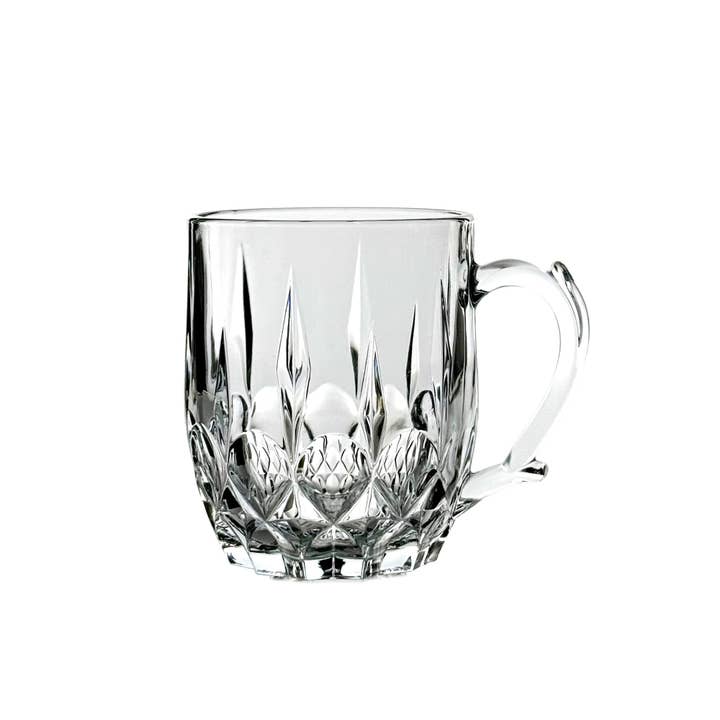 RED POMEGRANATE COLLECTION - Wholesale Coffee Mug - FIORA 13 oz Glass Mug5