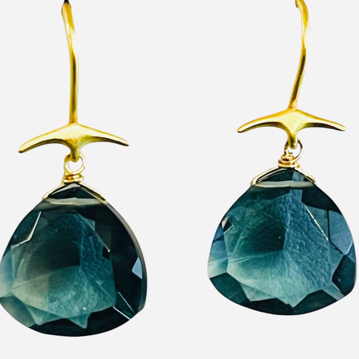 Mermaid (Fish Tail) Earring - (8 Gemstone Options) för wholesale av Sissy Yates Designs