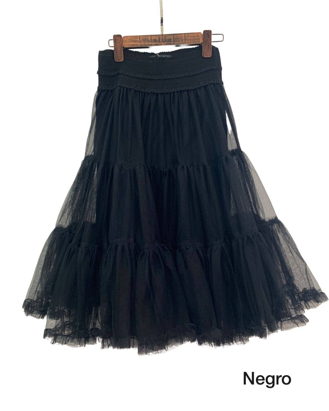 Invitadissimas - Wholesale Skirt - Women's - Pompous tulle midi skirt J875114