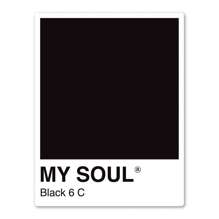 My Soul - Black Swatch Sticker for wholesale by Whatever Forever Press