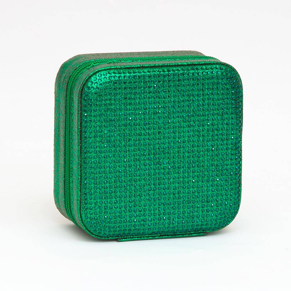 Sensibling Corp. - Wholesale Jewelry Box/Organizer - Bling Studded Square Travel Jewelry Organizer Box
5