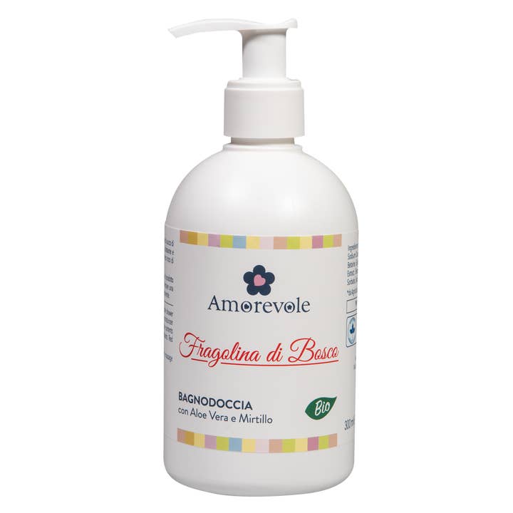 Wild Strawberry Organic Body Wash for wholesale by Amorevole