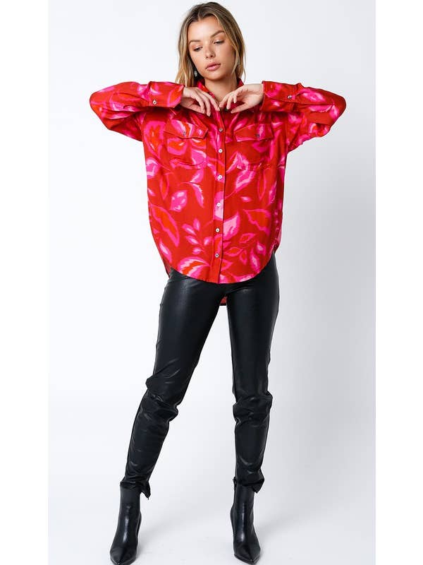 Fuchsia Rost Pia Skjorta för wholesale på Faire3