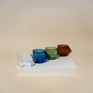 The Darling Effect Square Glass Cups with Handle