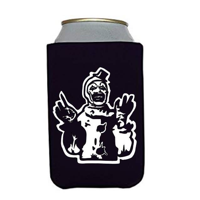 Art the Clown Terrifier Koozie Can Cooler Holder Horror True Crime Oddity Witchcraft for wholesale by Witchcrafted in MI