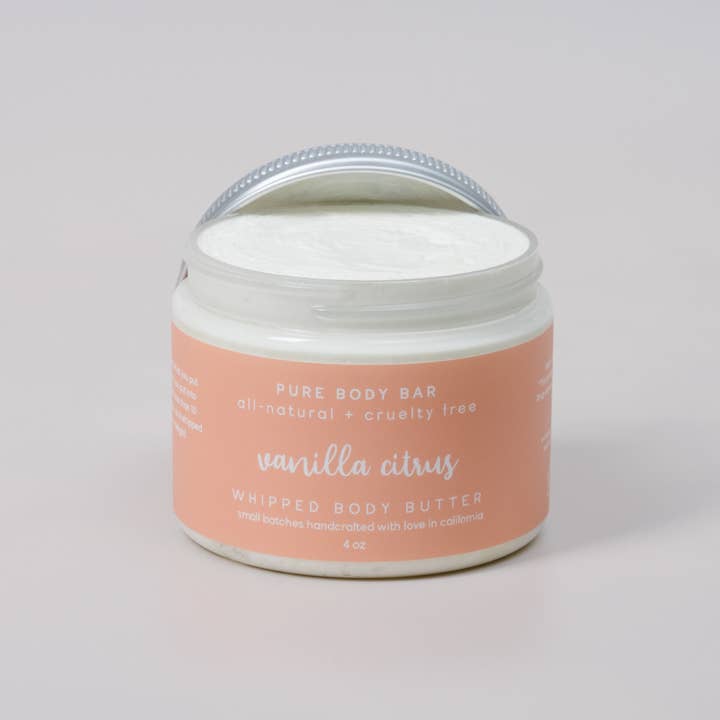 Vanilla Citrus Body Butter (4oz) for wholesale by PURE BODY BAR